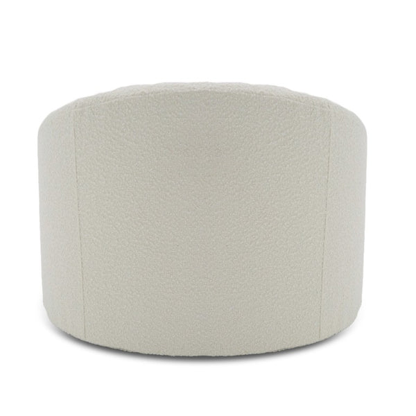 VIG Furniture Frontier Sculpted Swivel Lounge Chair With Luxe Textured Upholstery, Modern Glam Silhouette, Durable Frame White Accent Chair VGOD-ZW-993-WHT-CH