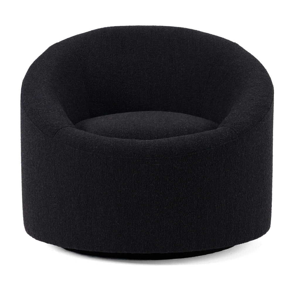 Vig Furniture Modrest Frontier Glam Black Fabric Accent Chair - Chic Modern Design For Luxurious Living Spaces Black  Vgod-zw-993-blk