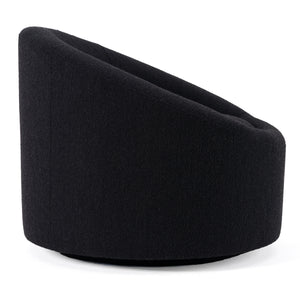 Vig Furniture Modrest Frontier Glam Black Fabric Accent Chair - Chic Modern Design For Luxurious Living Spaces Black  Vgod-zw-993-blk