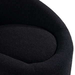 Vig Furniture Modrest Frontier Glam Black Fabric Accent Chair - Chic Modern Design For Luxurious Living Spaces Black  Vgod-zw-993-blk