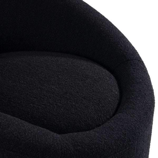 Vig Furniture Modrest Frontier Glam Black Fabric Accent Chair - Chic Modern Design For Luxurious Living Spaces Black  Vgod-zw-993-blk