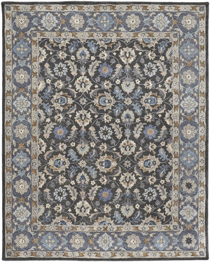 Feizy Rugs Rylan Hand-tufted Wool Rug - Elegant Floral Design With Cool Hues For A Transitional Home Aesthetic Taupe,Blue,Ivory Wool Ryl8643fchl000g00