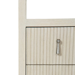 Bernhardt Bernhardt Cerused Linen East Hampton Bachelor's Chest With Beaded Drawers & Aged Silver Pulls, 37.25"W 395230