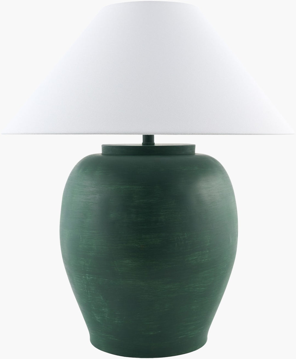 Livabliss Forest Hand-painted Artisan Table Lamp with Linen Shade for Warm Ambient Glow FRT-014