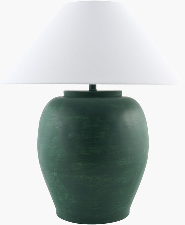 Livabliss Forest Hand-painted Artisan Table Lamp with Linen Shade for Warm Ambient Glow FRT-014