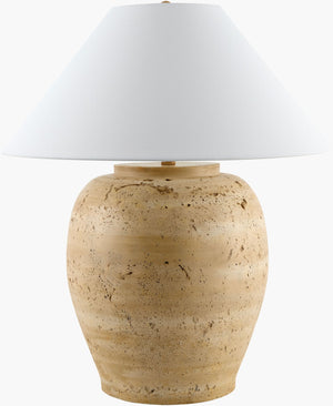 Livabliss Forest Collection Hand-painted Metal Base Table Lamp with Linen Shade Artisan Design FRT-016