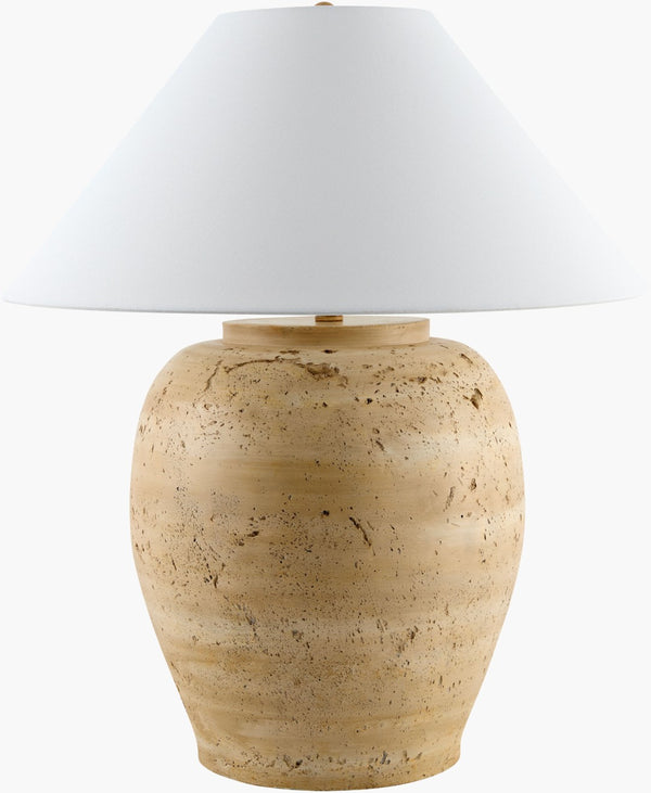 Livabliss Forest Collection Hand-painted Metal Base Table Lamp with Linen Shade Artisan Design FRT-016