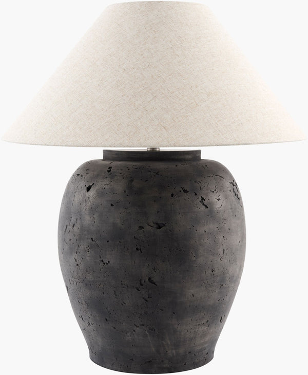Livabliss Forest Hand-painted Metal Base Table Lamp with Linen Shade for Warm Ambient Glow FRT-019