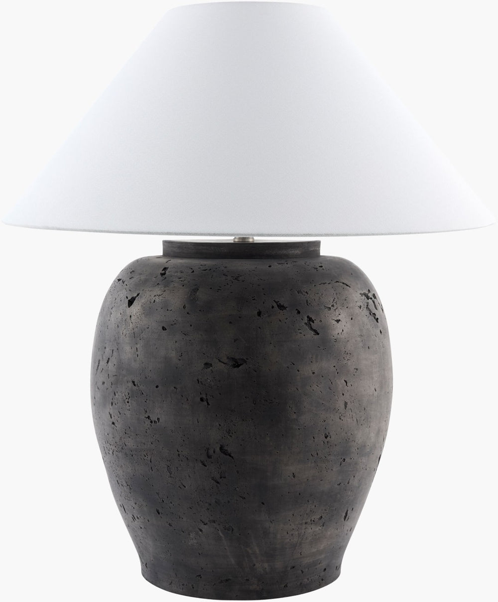 Livabliss Forest Artisan Hand-painted Table Lamp with Linen Shade for Living Room Ambiance FRT-020