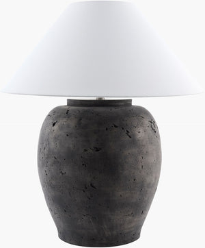 Livabliss Forest Artisan Hand-painted Table Lamp with Linen Shade for Living Room Ambiance FRT-020