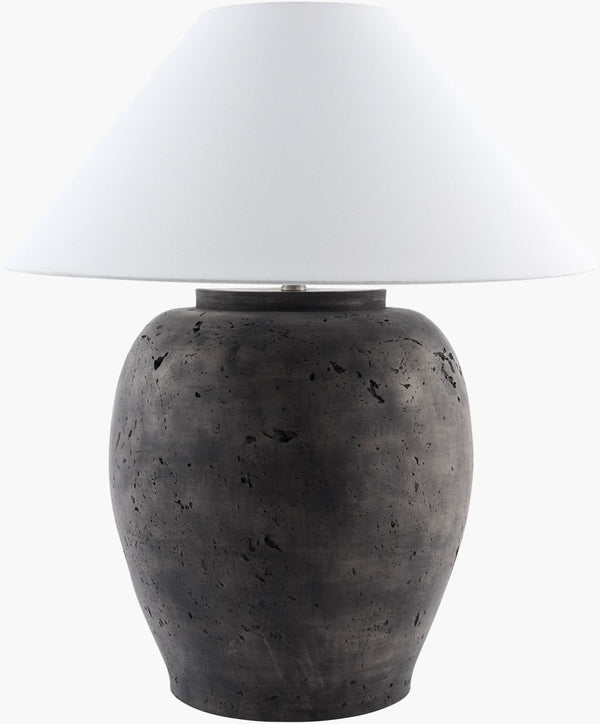 Livabliss Forest Artisan Hand-painted Table Lamp with Linen Shade for Living Room Ambiance FRT-020