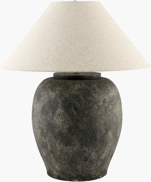 Livabliss Forest Artisan Table Lamp Hand-painted Felt Linen Metal Base for Living Room FRT-023