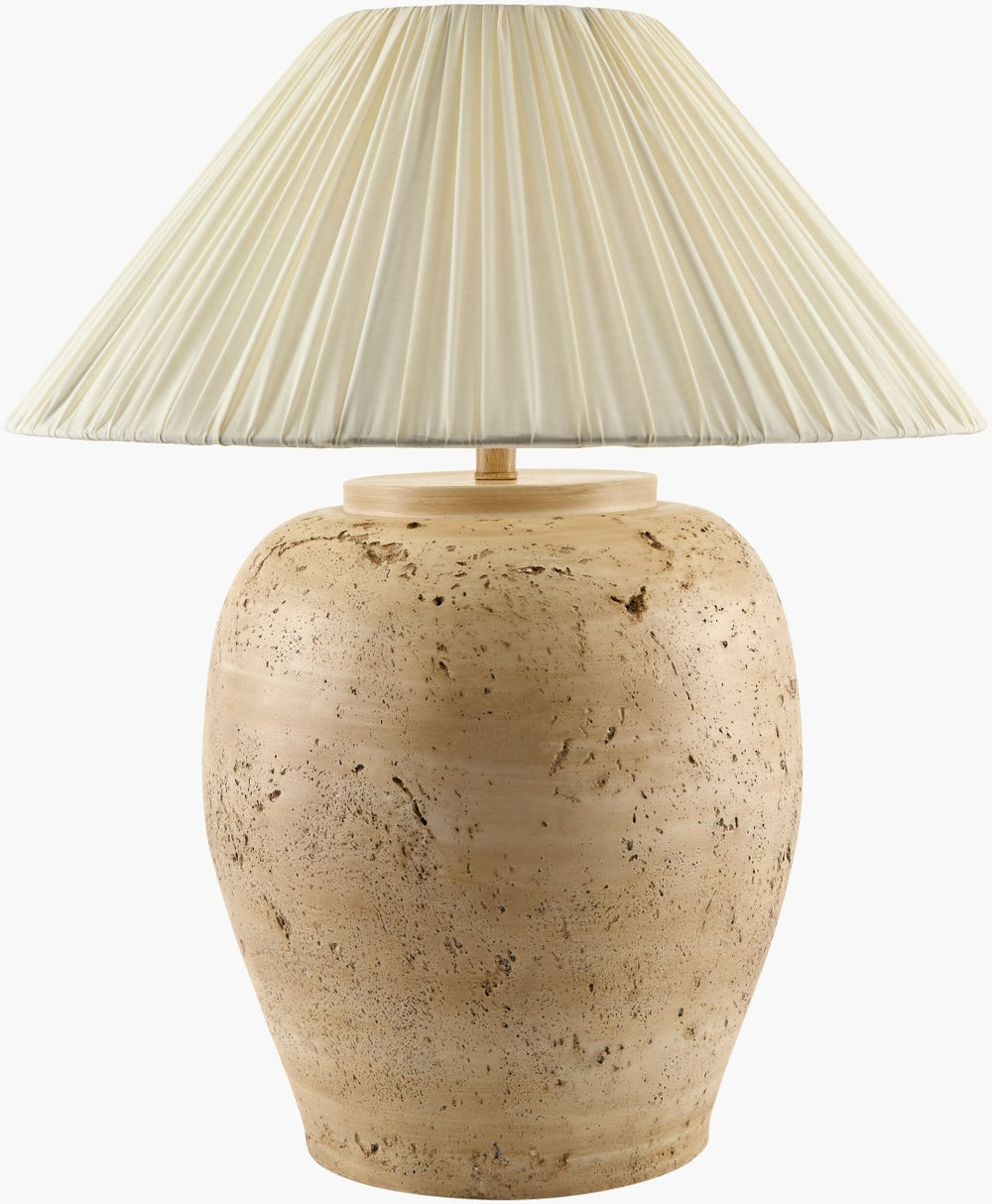Livabliss Forest Hand-painted Artisan Table Lamp with Linen Shade for Living Room Decor FRT-026