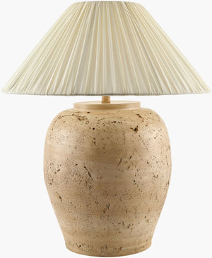 Livabliss Forest Hand-painted Artisan Table Lamp with Linen Shade for Living Room Decor FRT-026