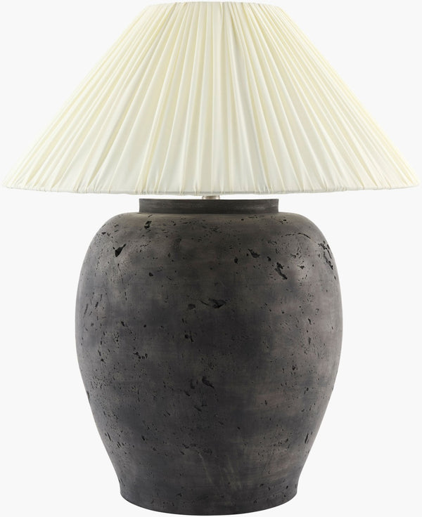 Livabliss Forest Artisan Accent Table Lamp with Linen Shade Hand-painted Felt and Metal Base FRT-028