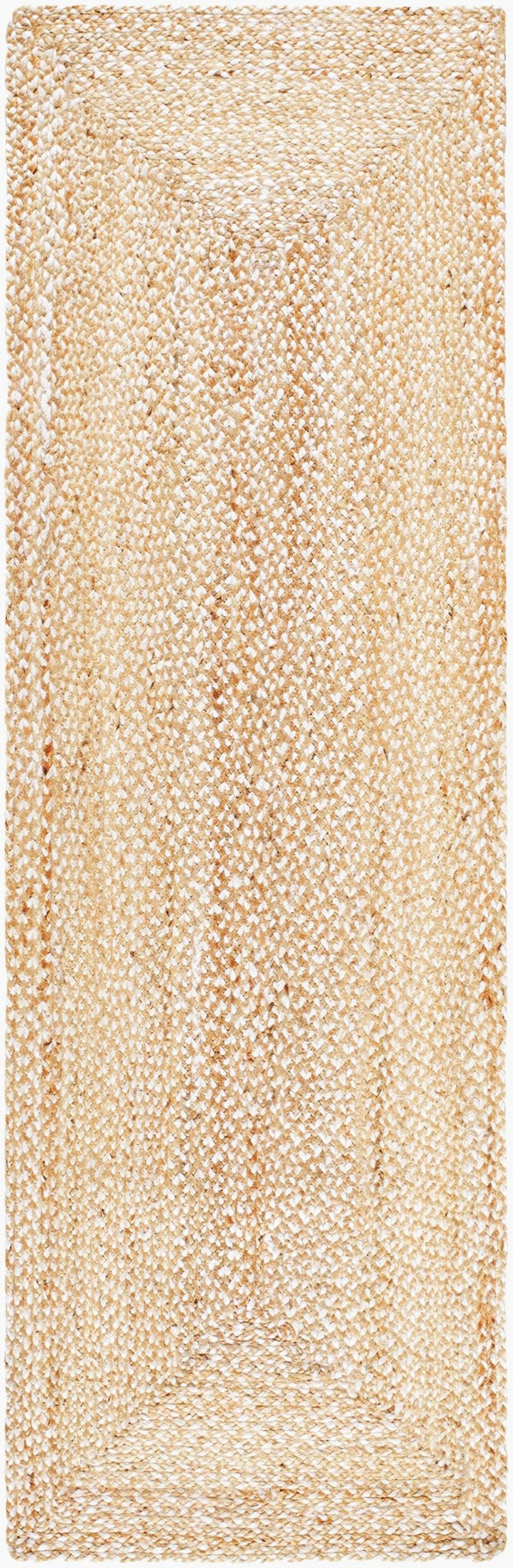 Livabliss Firat Handloomed Jute Runner Rug Natural Earthy Texture for Hallway or Entryway Tan, Ivory 2'6" x 8' FRT2301-268