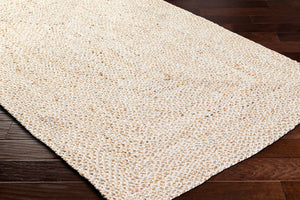 Livabliss Firat Handloomed Jute Runner Natural Fiber Artisan Rug for Hallways and Entryways Ivory, Tan 9' x 12' FRT2303-912