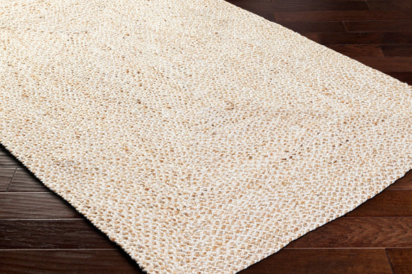 Livabliss Firat Handloomed Jute Runner Natural Fiber Artisan Rug for Hallways and Entryways Ivory, Tan 9' x 12' FRT2303-912