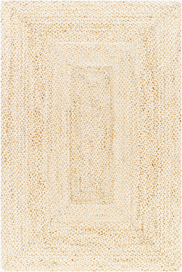 Livabliss Firat Handloomed Jute Runner Natural Fiber Artisan Rug for Hallways and Entryways Ivory, Tan 9' x 12' FRT2303-912