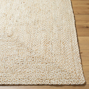 Livabliss Firat Handloomed Jute Runner Natural Fiber Artisan Rug for Hallways and Entryways Ivory, Tan 9' x 12' FRT2303-912