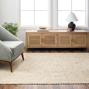 Livabliss Firat Handloomed Jute Runner Natural Fiber Artisan Rug for Hallways and Entryways Ivory, Tan 2'6" x 8' FRT2303-268