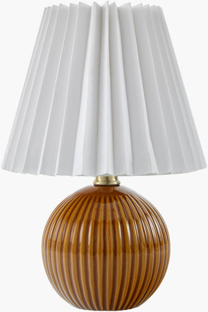 Livabliss Ferez Ceramic Base Accent Lamp with Linen Shade Warm Glow for Nightstand or Desk FRZ-001