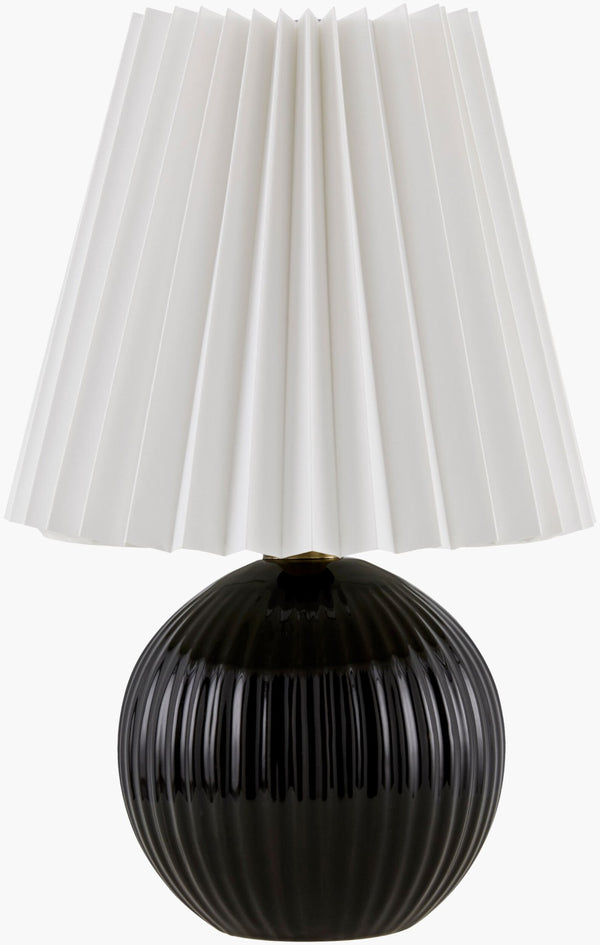 Livabliss Ferez Ceramic Base Accent Lamp with Linen Shade for Nightstand or Console Table FRZ-006