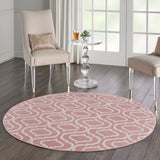 Nourison Jubilant JUB19 Machine Made Power-loomed Borderless Design Indoor Only Contemporary  Rug Pink, Pink 100% Polypropylene 99446479914