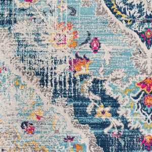 Livabliss Floransa Traditional Turkish Polypropylene Area Rug for Large Living and Dining Rooms Light Blue, Nav 8'11" x 12'4" FSA2300-9123
