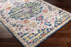 Livabliss Floransa Medallion Polypropylene Area Rug Soft Traditional Style for Living Room FSA2309-9123