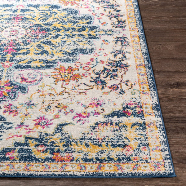 Livabliss Floransa Medallion Polypropylene Area Rug Soft Traditional Style for Living Room FSA2309-9123