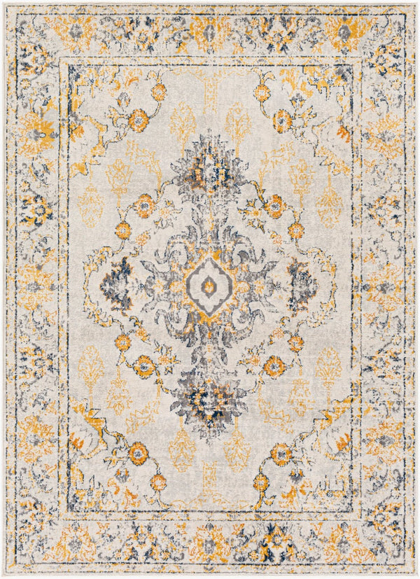 Livabliss Floransa Traditional Medallion Polypropylene Area Rug Turkey Woven Living Room Accent Light Beige, Li 8'11" x 12'4" FSA2311-9123
