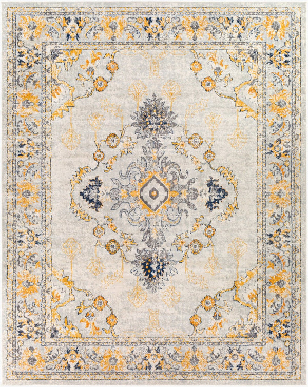 Livabliss Floransa Traditional Medallion Polypropylene Area Rug Turkey Woven Living Room Accent Light Beige, Li 7'10" x 10' FSA2311-71010