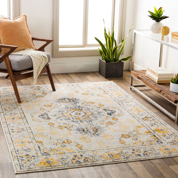 Livabliss Floransa Traditional Medallion Polypropylene Area Rug Turkey Woven Living Room Accent Light Beige, Li 8'11" x 12'4" FSA2311-9123