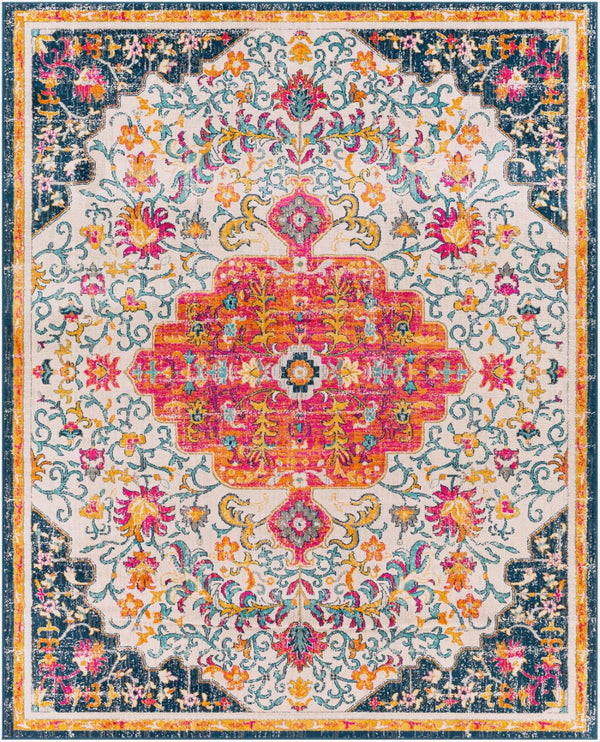 Livabliss Floransa Turkish Inspired Machine Woven Polypropylene Area Rug for Living Dining Gray, Light Bei 7'10" x 10' FSA2312-71010