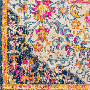 Livabliss Floransa Turkish Inspired Machine Woven Polypropylene Area Rug for Living Dining Gray, Light Bei 7'10" x 10' FSA2312-71010