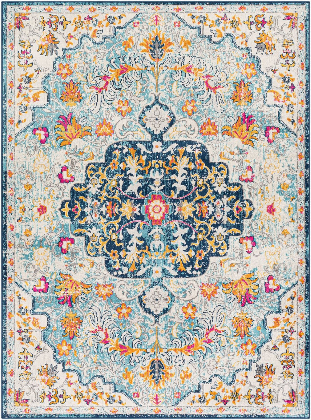 Livabliss Floransa Traditional Polypropylene Area Rug Turkey Woven Plush Living Room Anchor FSA2314-9123