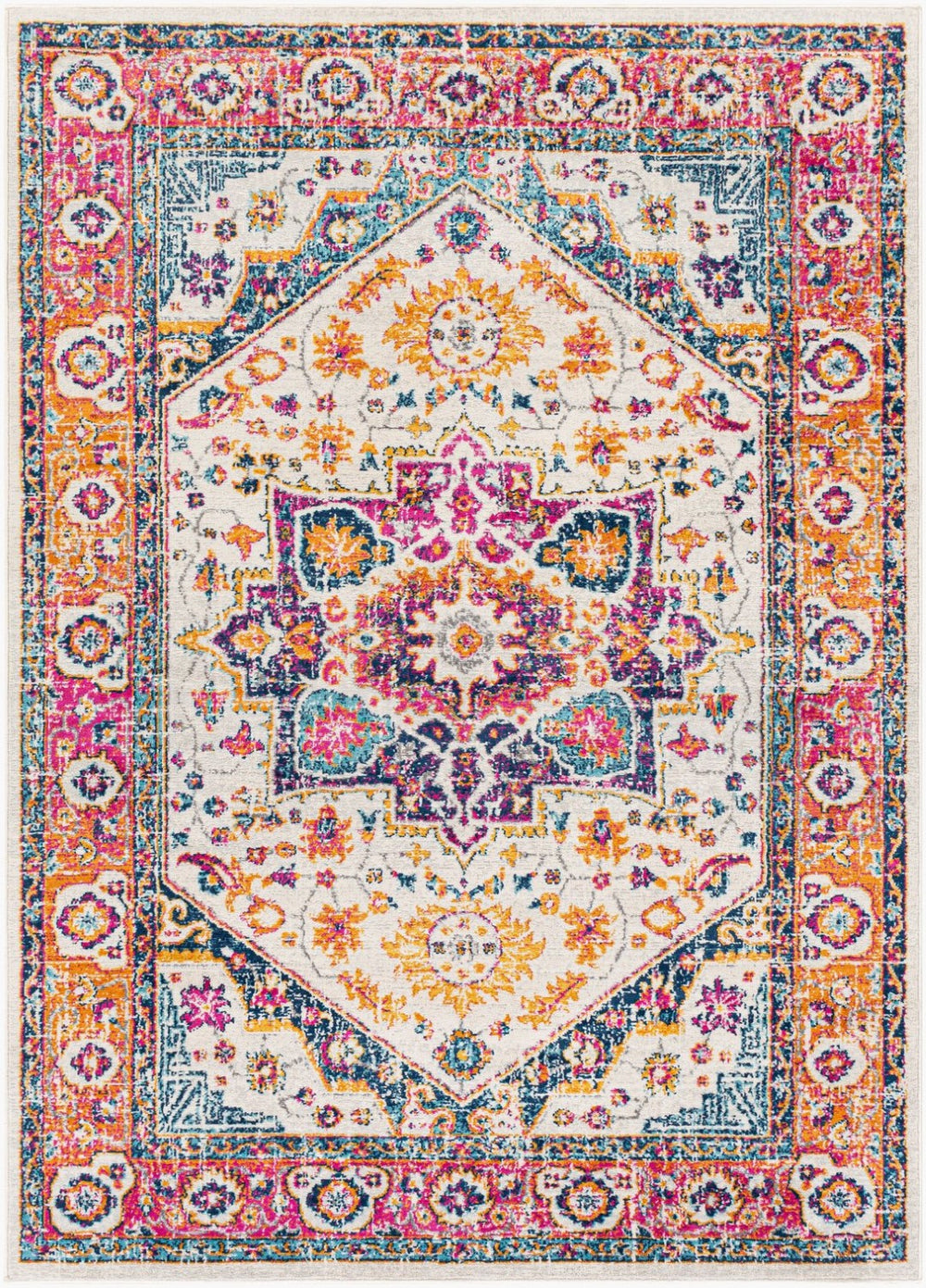 Livabliss Floransa Traditional Polypropylene Area Rug with Intricate Pattern for Living Rooms FSA2316-679