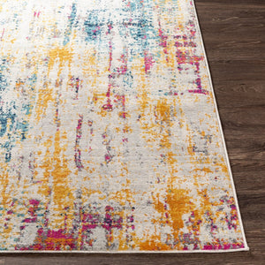 Livabliss Floransa Geometric Turkish Machine Woven Polypropylene Rug for Modern Living Spaces Gray, Light Bei 6'7" x 9' FSA2330-679