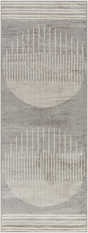Livabliss Floransa Turkish Machine Woven Polypropylene Rug for Modern Entryways and High Traffic Zones Gray, Light Sla 2'7" x 10' FSA2367-2710