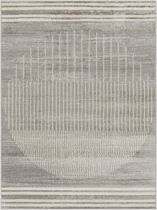 Livabliss Floransa Turkish Machine Woven Polypropylene Rug for Modern Entryways and High Traffic Zones Gray, Light Sla 6'7" x 9' FSA2367-679