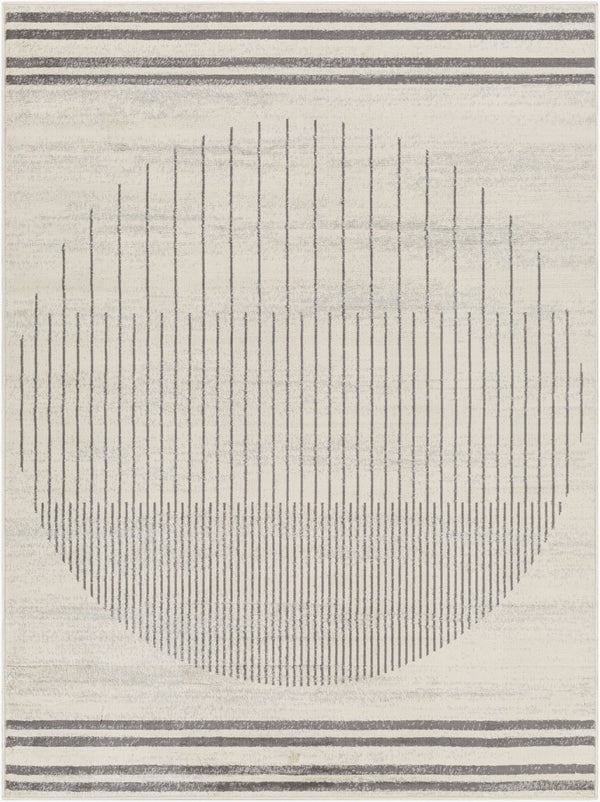 Livabliss Floransa Machine Woven Polypropylene Area Rug for Modern Living and Dining Rooms Cream, Charcoal 11'10" x 15' FSA2368-111015