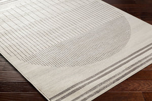 Livabliss Floransa Machine Woven Polypropylene Area Rug for Modern Living and Dining Rooms Cream, Charcoal 11'10" x 15' FSA2368-111015