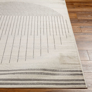 Livabliss Floransa Machine Woven Polypropylene Area Rug for Modern Living and Dining Rooms Cream, Charcoal 11'10" x 15' FSA2368-111015