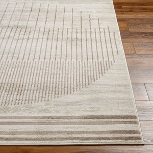 Livabliss Floransa Turkish Polypropylene Indoor Rug Modern Minimalist Living Room Floor Accent Cream, Brown 5'3" x 7'1" FSA2370-5371