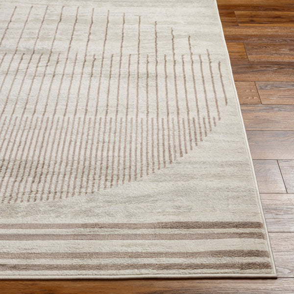 Livabliss Floransa Turkish Polypropylene Indoor Rug Modern Minimalist Living Room Floor Accent Cream, Brown 5'3" x 7'1" FSA2370-5371