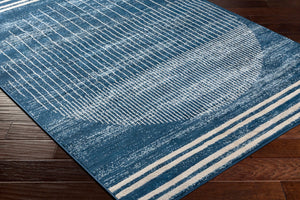 Livabliss Floransa Geometric Polypropylene Runner Rug for Hallway or Entryway Modern Style Dark Blue, Crea 9'10" x 14' FSA2371-91014