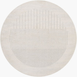 Livabliss Floransa Machine Woven Polypropylene Area Rug Turkish Modern Pattern Living Room Cream, Light Sl 6'7" x 6'7" Round FSA2373-67RD