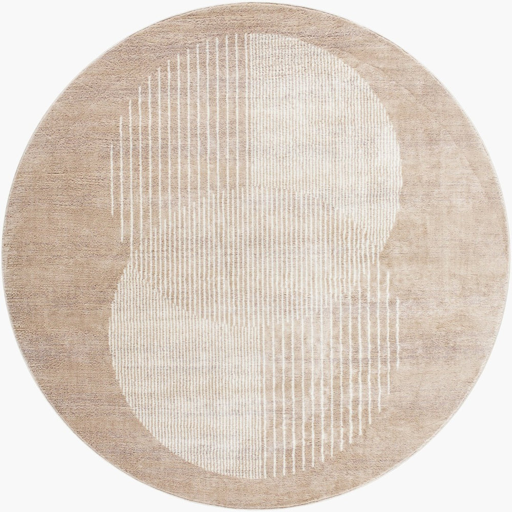 Livabliss Floransa Square Polypropylene Area Rug Turkish Woven Minimalist Living Room Floor FSA2374-67RD