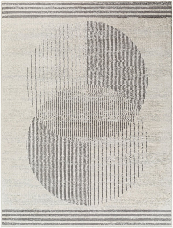 Livabliss Floransa Turkish Machine Woven Polypropylene Rug Minimalist Geometric Entryway Accent Cream, Charcoal 8'11" x 12'4" FSA2377-811123